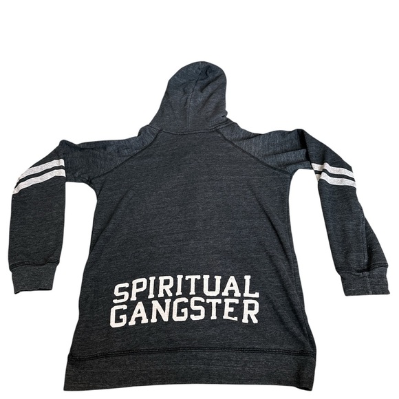 Spiritual Gangster Women's Charcoal Zip-Up Hoodie - Picture 3 of 4